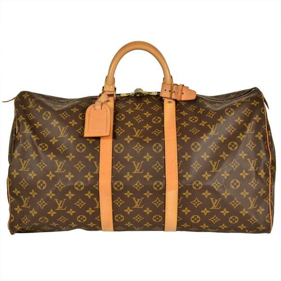 Louis Vuitton Handbags - LOUIS VUITTON Authentic Brown Monogram Canvas Keepall 55 Boston Bag